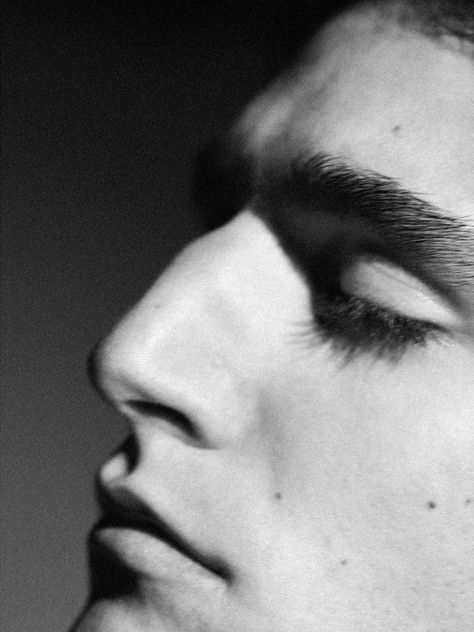 Tamino by Karim Sadli for Holiday Magazine Fall-Winter 2019 - Fashion Editorials - Minimal. / Visual. Roman Nose Aesthetic, Greek Nose, Karim Sadli, Edita Vilkeviciute, Holiday Magazine, Mens Editorial, Close Up Photography, Face Reference, Closed Eyes