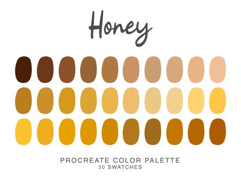 Honey Procreate Color Palette, iPad Procreate Illustration, honey color swatches for Procreate Art door VIBESLABEL op Etsy Milk And Honey Color Palette, Procreate Color Palette Aesthetic, Honey Color Aesthetic, Honey Color Palette, Honey Drawing, Procreate Colour Palette, Procreate Swatches, Honey Palette, Procreate Color Palettes