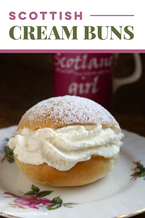 Scottish Desserts, Scotland Food, Cream Bun, Scottish Dishes, Welsh Recipes, Hp Sauce, Scottish Recipes, British Baking, Irish Recipes