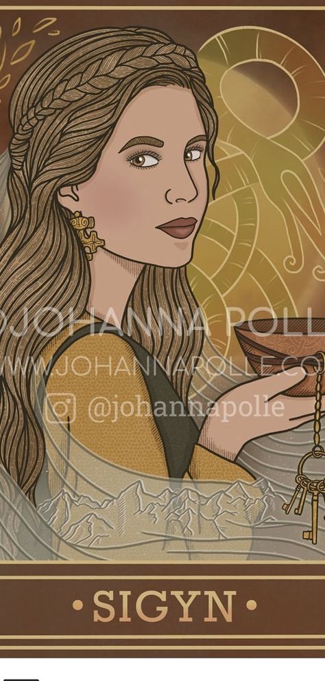 Sigyn Goddess Art, Sigyn Goddess, Johanna Polle, Ethereal Core, Witchy Art, Norse Goddess, Earth Mother, Goddess Art, Norse Mythology