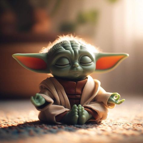 Yoda Meditating, Grogu Wallpaper, Yoda Artwork, Baby Yoda Wallpaper, Simple Good Morning Texts, Simple Good Morning Texts For Him, Yoda Pictures, Simple Good Morning, Baby Joda