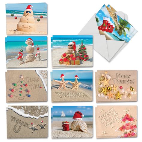 20 BEACH THEMED XMAS APPRECIATION CARDS WITH ENVELOPES (4 x 5.12 Inch) Are you looking for a beach themed Merry Christmas card? Tired of the same old, winter themed cards? Look no further than this premium, 20 card Xmas appreciation card bundle. It's the perfect assortment of holiday cards for showing appreciation for all the good things this year. Greet all your love ones a Merry Christmas and wish them a blessed and fun filled celebration. OVER 39 YEARS OF QUALITY HUMOR NobleWorks' fun & humor Nautical Christmas Cards, Tropical Christmas Cards, Beach Christmas Card, Christmas Note Cards, Nautical Christmas, Christmas Note, Collage Frame, Christmas Cover, Tropical Christmas