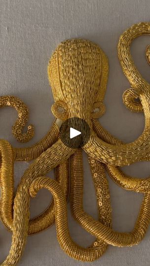 67K views · 1.7K reactions | WOW look at this three-dimensional goldwork octopus by @michelleagnewart! #beatuifulbizarre #art #embroidery #artcommission #goldwork #octopus #fiberart... | By Beautiful Bizarre Magazine | Facebook Octopus Embroidery, Goldwork Embroidery, Bizarre Magazine, Beautiful Bizarre, Diy Embroidery Designs, Art Embroidery, Embroidery Patterns Free, Gold Work, Commission Art