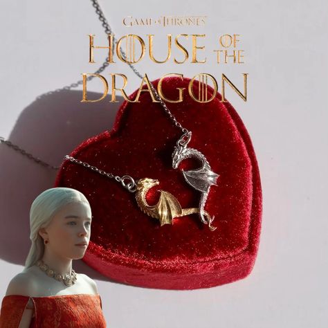 House Of The Dragon Jewelry, Targaryen Jewelry, Targaryen Necklace, House Of The Dragon Targaryen, Shifting Jewelry, Got Targaryen, Dragon Crown, Dragons Crown, Creative Gifts For Boyfriend