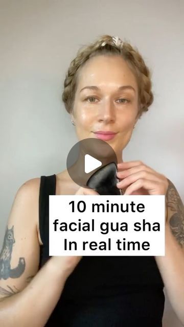 Wildling Beauty on Instagram: "Facial gua sha is a technique derived from from Traditional Chinese Medicine.  It releases tension and stagnation from the tissues and increases the flow of fresh, nutrient rich blood and Qi to the face. • 👉🏽 Begin with a clean face 👉🏽 Apply @wildling_beauty Empress Tonic and Oil (formulated for facial gua sha) 👉🏽 You’re ready for gua sha with the Empress Stone - made from Bian stone, containing over 40 trace minerals, and has an edge to hug every plane of your face and neck. • This video is a great 10 minute ritual, follow along! • Customize yours with any of our tutorials for specific skin or tension concerns (we have sooo many add on videos in our IGTV) • Tune into the sensations and your breath. Return Home to Yourself ✨ • Drink plenty of water afte Gua Sha Wildling, Gua Sha Frown Lines, Gua Sha For Neck Lines, Gua Sha Video, Gua Sha For Beginners, Benefits Of Gua Sha, Gua Sha Technique Face, Guasha Face, Gua Sha Technique