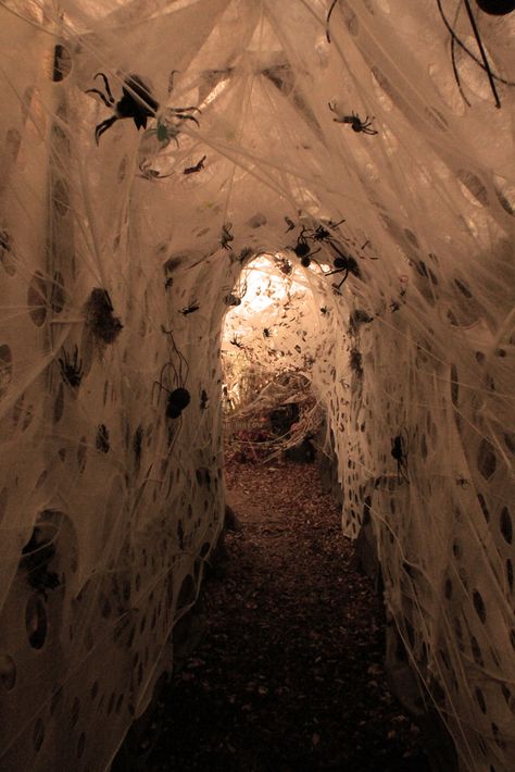 This is scarier than any gore/slasher film. I'd curl into a ball if I was stuck in this. -MR Halloween Hallway, Entrada Halloween, Halloween Streamers, Läskig Halloween, Dekorasi Halloween, Halloween Decor Diy, Halloween Fest, Casa Halloween, Halloween House Party