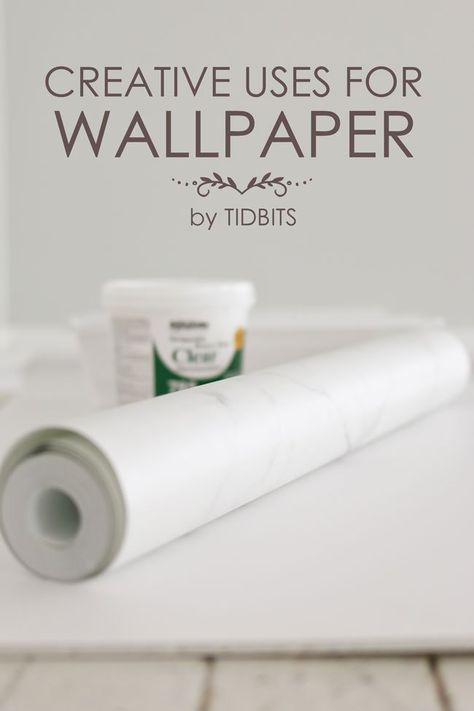 Creative Uses for Wallpaper that doesn't include your walls! Uses For Wallpaper, Fabric Wallpaper Diy, Ways To Use Wallpaper, Leftover Wallpaper, Wallpaper Crafts, Lifestyle Hacks, Wallpaper Furniture, Framed Wallpaper, Diy Wallpaper