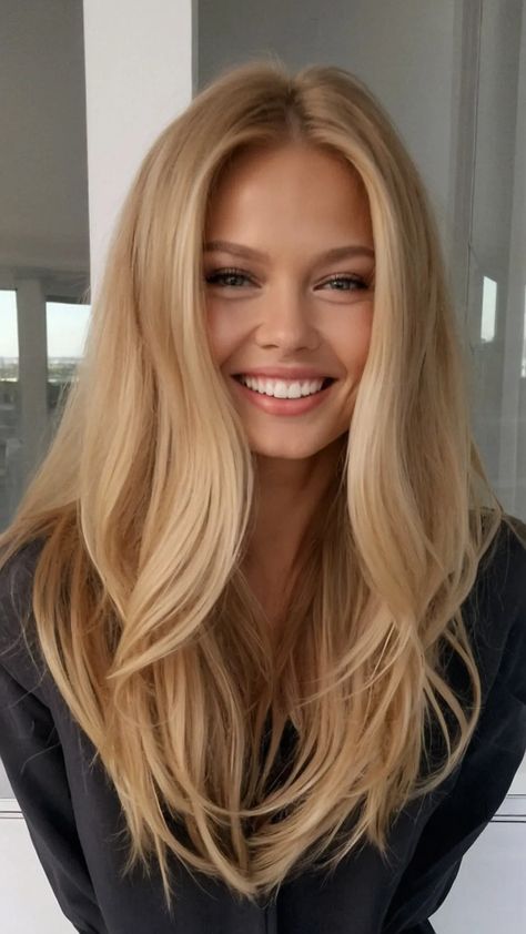 Sweet Golden Hues: 13 Honey Blonde Hairstyles for Every Mood - Inspire Inlet Honey Blonde With Dimension, Blond Hair With Brown Highlight, Golden Honey Blonde Hair Balayage, Blonde Warm Hair, Honey Blonde With Money Piece, Honey Blonde Hair Pale Skin, Hair Color Ideas For Dark Blonde, Short Honey Brown Hair, Honey Dark Blonde Hair