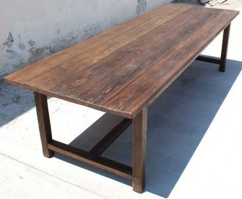 American Vintage Fir Farm Table, Custom Made by Petersen Antiques For Sale Country Dining Room Table, Rustic Kitchen Tables, Wooden Kitchen Table, French Country Dining Room, Dining Room French, Peace River, Farmhouse Tables, Country Dining Rooms, French Country Dining