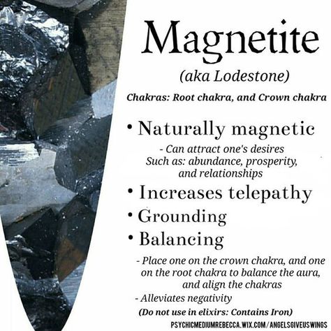 Magnetite Lodestone Crystal Meaning, Magnetic Crystals, Magnetite Crystal, Magnet Therapy, Chakra Racine, Magnetic Therapy, Fridge Door, Crystals Healing Properties, Spiritual Crystals