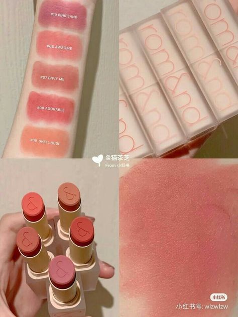 buy 25% off romand - Zero Matte Lipstick Romand Zero Matte Lipstick, Rom Nd, Peach Makeup, Korean Eye Makeup, Makeup Accesories, Ulzzang Makeup, Ethereal Makeup, Fancy Makeup, Lipstick Swatches