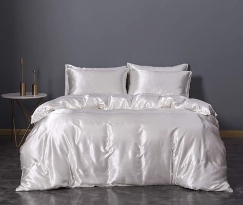 Silk Duvet Cover, Cama King Size, Lit King Size, Queen Size Comforter, Silk Bedding Set, King Size Bedding Sets, Luxury Bedding Set, White Duvet, Twin Bed Sets