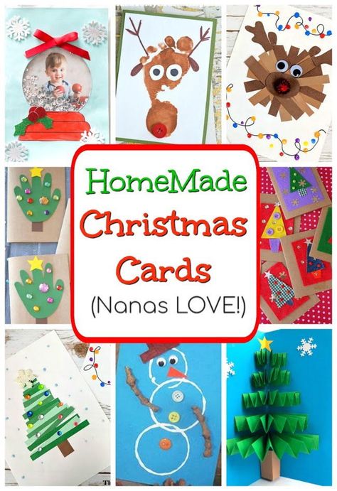 These are the BEST homemade Christmas cards for kids! Such sweet ideas that kids can actually make themselves for the holiday gift giving season. Great for even toddlers and preschoolers! #howweelearn #handmade #homemade #christmascards #christmascrafts Homemade Christmas Cards For Kids, Easy Christmas Cards For Kids, Christmas Card Collage, Christmas Cards Handmade Kids, Christmas Cards For Kids, Cards For Kids To Make, Easy Christmas Cards, Christmas Gift Ideas For Kids, Christmas Simple