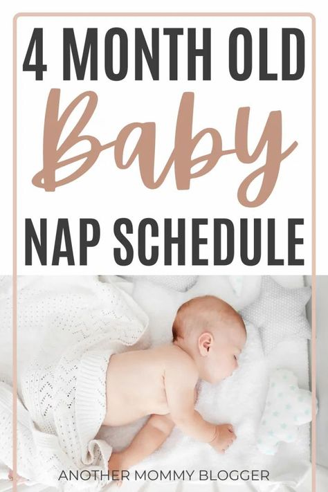 This is a sample nap schedule for a 4 month old baby. #babysleeptips 4 Month Nap Schedule, Nap Schedule 4 Months, Schedule For 4 Month Old Baby, 4 Month Old Baby Schedule, 4 Month Old Nap Schedule, 4 Month Old Schedule, Baby Supplies List, Baby Essential List, Baby Announcement To Parents