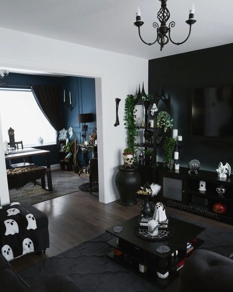 Cosy Gothic Living Room, Gothic Kitchen Furniture, Romantic Gothic Living Room, Gothic Living Room Paint Colors, Vintage Goth Living Room, Goth Living Room Ideas Modern, Goth Must Haves, Small Gothic Living Room Ideas, Dark Living Room Decor Ideas