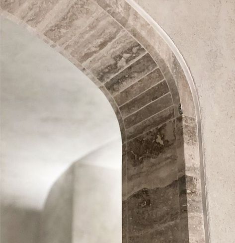 Stone Joinery Detail, Stone Arch Entryway Exterior, Interior Architectural Details, Interior Stone Archway, Brick Arch Interior, Stone Archway Interior, Arch Cladding, Tile Archway, Marble Archway