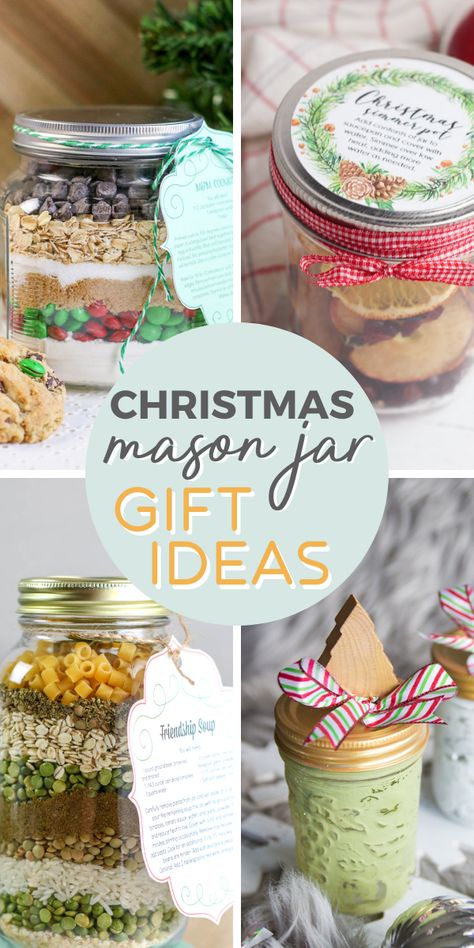 Canning Jar Gifts, Homemade Mason Jar Gifts, Mason Jar Gifts Recipes, Jar Food Gifts, Christmas Jar Gifts, Mason Jar Gift Ideas, Jar Gift Ideas, Mason Jar Lids Ornaments, Mason Jar Christmas