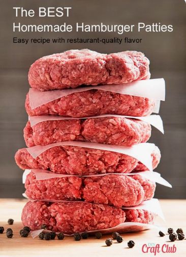 Hamburger Homemade Patties, Homemade Patties Hamburgers, Homemade Burgers Patties Easy, Patty Burger Recipe Beef, Juicy Homemade Hamburgers, Ground Beef Burger Patties, Homemade Beef Patties, Burger Patty Recipe Beef Easy, Easy Homemade Hamburgers