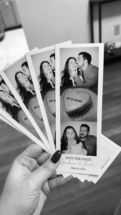 Instagram Wedding Invite Polaroid, Save The Dates Polaroid, Wedding Invitations Polaroid, Vegas Save The Date Ideas, Love Stories Before Us Wedding, Polaroid Wedding Invite, Save The Date Ideas No Photo, Wedding Diy Ideas Cheap, Photo Booth Wedding Invitations