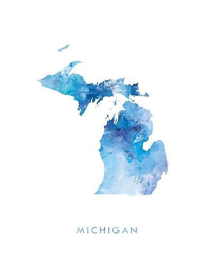 Michigan is a state in the Great Lakes and Midwestern regions of the United States. The state's name, Michigan, originates from the Ojibwe word mishigamaa, meaning "large water" or "large lake". Michigan map painting printed products are at my shop. Take a look!  #michigan #michiganmap #stateofmichigan #unitedstates #us #usa #gifts #giftguide #artprints #printables #statemap #mapart #travel #abstract #shopping #redbubble #redbubbleshop #onlineshopping Usa Watercolor, Michigan Tattoos, Michigan Poster, Totoro Art, Michigan Map, State Map Art, Minimal Travel, Michigan Art, Insta Highlights