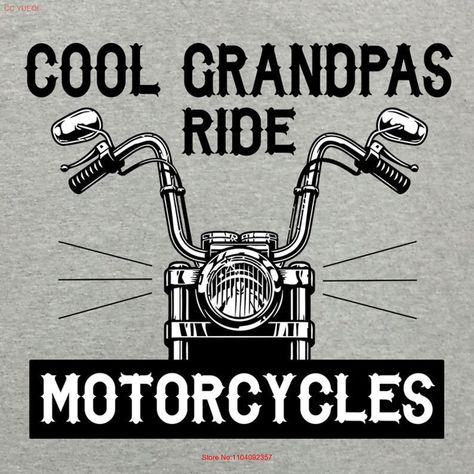 Biker Grandpa T Shirt Funny For Father's Day Motorcycle Lover Grandfather Granddad Mens SA1613 long Motorcycle Store, T Shirt Funny, Fathers Day, Father's Day, Short Sleeves, Funny, T Shirt