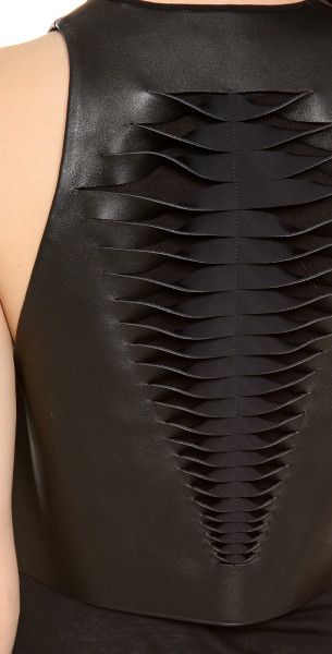 Dion Lee 3d Filter Leather Top in Black (Black/Black) - Lyst Futuristic Fashion, Dion Lee, Fashion Sewing Pattern, Mode Inspiration, Sewing Techniques, Tops For Women, Sewing Clothes, Fashion Sewing, Sewing Inspiration