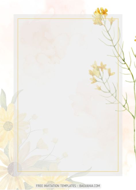 Nice 7+ Yellow Summer Wedding Invitation Templates #free #freeinvitation2019 #birthday #disney #invitations #invitationtemplates Yellow Template, Yellow And White Flowers, Blank Invitation, Free Printable Invitations Templates, Summer Wedding Invitations, Free Printable Invitations, Disney Invitations, Birthday Disney, Free Birthday