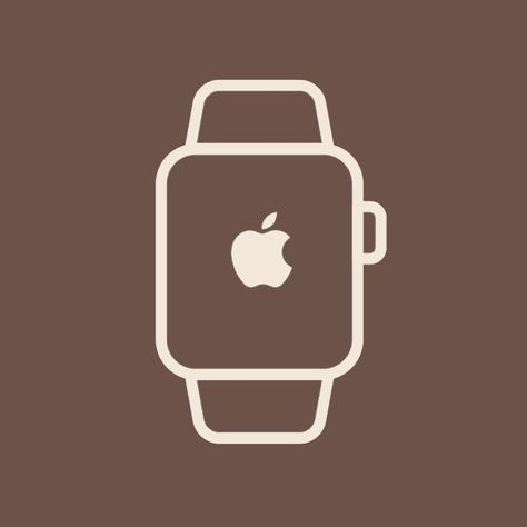 Apple Watch Icon Aesthetic, Brown Icon App, Watch App Icon, Wc Icon, Shell Aesthetic, Watch Icon, Brown Aesthetics, Homescreen Icons, Fall Icons