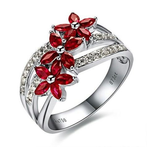 Diamond Christmas, Colored Stone Engagement Rings, Ruby Engagement Ring, Jairzinho, Ruby Jewelry, Stone Engagement Rings, Bling Rings, Diamond Wedding Rings, Ring Verlobung