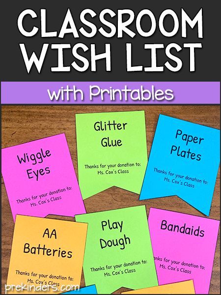 Classroom Wish List - PreKinders Preschool Classroom Wish List Ideas, Classroom Wish List Ideas, Tk Classroom, Teaching Prek, Wish List Ideas, Parent Orientation, Classroom Management Ideas, Pre K Classroom, Teacher Wish List