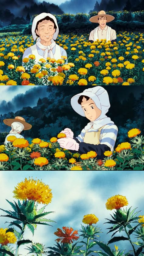 Only Yesterday Ghibli Quotes, Only Yesterday Wallpaper, Only Yesterday Ghibli, Ghibli Flowers, The Cat Returns, Ghibli Studio, Anime Music Videos, Only Yesterday, Ghibli Artwork