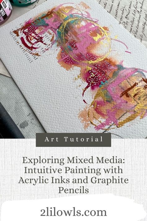 Watercolor And Doodle Art, Acrylic Inks Techniques, Mixed Media Acrylic Painting, Acrylic Ink Painting Tutorials, Soft Pastel Abstract Art, Abstract Mixed Media Art, Acrylic Ink Techniques, Intuitive Art Ideas, Ink And Watercolor Art Ideas