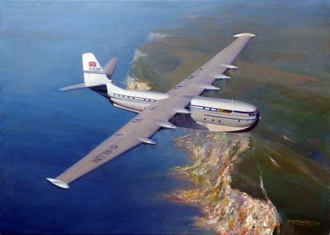 Amphibious Aircraft, Sea Plane, Float Plane, Old Planes, Aircraft Painting, Vintage Planes, Airplane Art, Flying Boat, British Aircraft