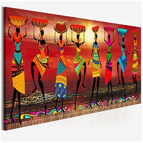 African Women Dancing, Women Dancing, Oil Painting Pictures, Afrikaanse Kunst, Banksy Canvas, Art Premier, Abstract Canvas Wall Art, Living Room Canvas, Pictures To Paint