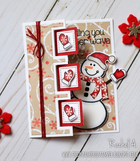 Stampin Up Weihnachten, Snowman Cards, Flip Cards, Homemade Christmas Cards, Christmas Card Crafts, Diy Christmas Cards, Fancy Fold Cards, Christmas Cards To Make, Winter Cards