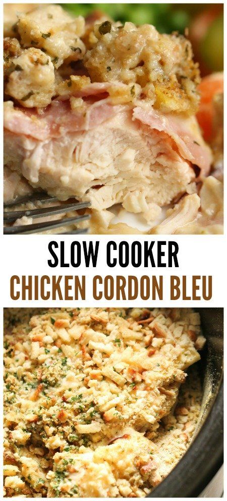 Slow Cooker Kip, Cordon Bleu Recipe, Chicken Cordon Bleu Recipe, Easy Slow Cooker Chicken, Six Sisters Stuff, Six Sisters, Chicken Cordon, Crockpot Dishes, Chicken Cordon Bleu