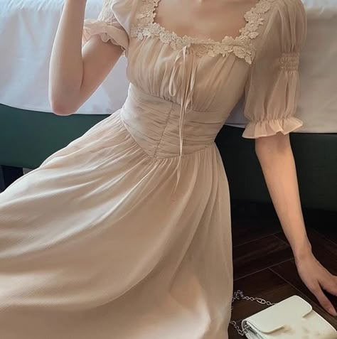 Pre order ~ Size : S , M , L , XL DM us for further inquiries Lace Up Dress, Flutter Dress, Korean Fashion Dress, Fashion Elegant, Casual Clothes, Prom Party Dresses, Korean Outfits, Party Dresses For Women, Womens Midi Dresses