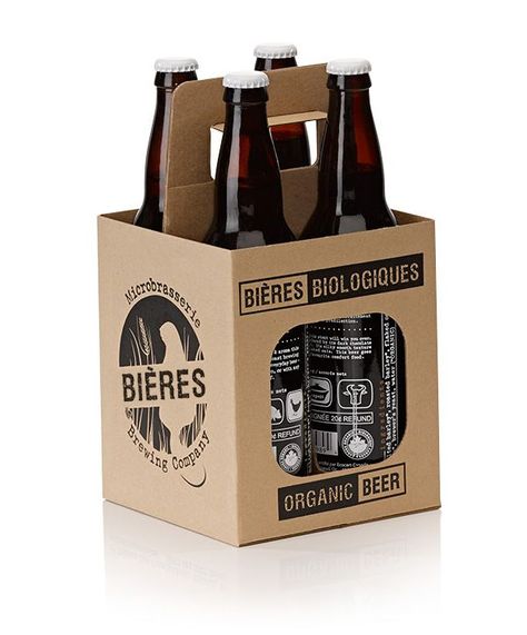 A Quebec microbrewery that makes fine organic beers came to Harwell needing special packaging to help them in the marketing of their craft beers. Harwell's many years of design and hands-on experience brought to life the clients vision. Beer Carrier Design, Emil Ruder, Beer Pack, Craft Beer Packaging, Mens Room Decor, Beer Carrier, Beer Box, Beer Ad, Bottle Label Design