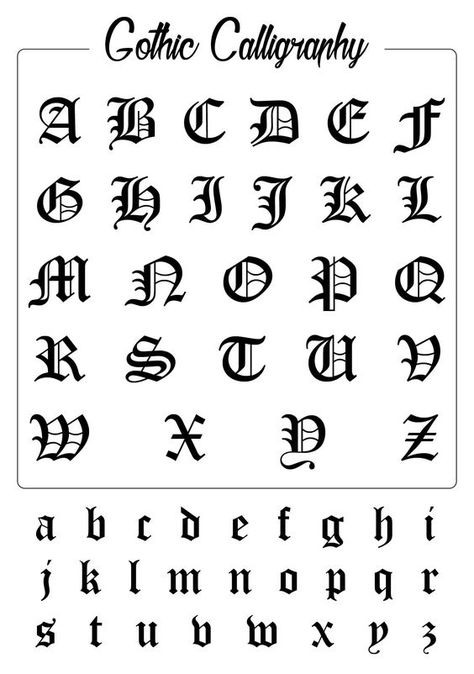 Font Styles Alphabet - 20 Free PDF Printables | Printablee Gothic fonts Font fonts #font #fonts #dafontfonts 17.589 Gothic Font Alphabet, Gothic Calligraphy Alphabet, Goth Fonts, Fantasy Language, Font Styles Alphabet, Gothic Words, Gothic Writing, Kk Partizan, Old English Alphabet