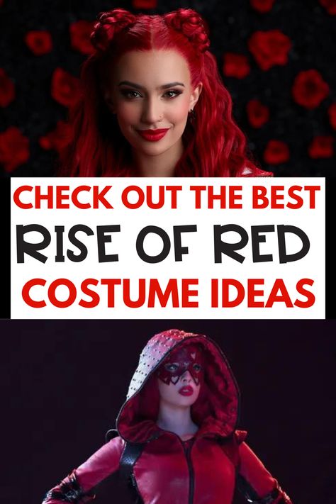 Descendants 4 costumes are one of the hottest trends this Halloween. Find everything you need for the ultimate Rise of Red costume right here Malifecent Costume Ideas, Red From Descendants Rise Of Red, Decendents Rise Of The Red, Rise Of Red Costume Diy, Descendants Red Costume, Diy Red Descendants Costume, Red Descendants Costume, Descendants Costumes Diy, Descendants Queen Of Hearts