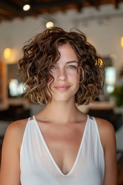 37 Cutest Curly Bobs Hairstyles to Embrace Your Natural Texture Medium Length Curly Hairstyles Natural, Haircut Inspiration Short, 90s Bob With Bangs, French Bob Curly Hair, Haircuts For Fine Curly Hair, Short Curly Bobs, Curly Angled Bobs, Bobs Hairstyles, Curly Bobs