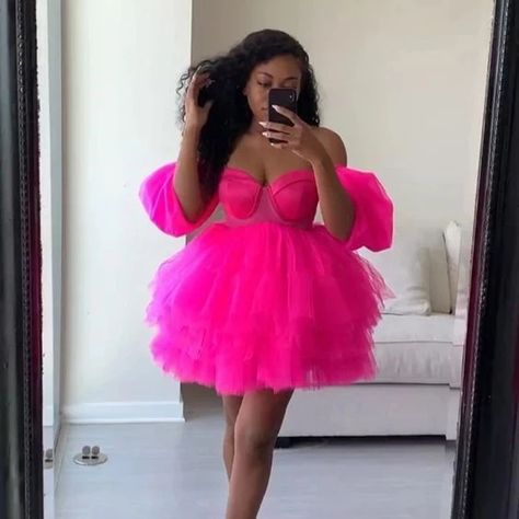 Boobtube Dress Outfit, Short Tulle Dress, Off The Shoulder Homecoming Dress, Tulle Dress Short, Short Summer Dress, Homecoming Dress Short, Tulle Mini Dress, Tulle Homecoming Dress, Short Party Dress