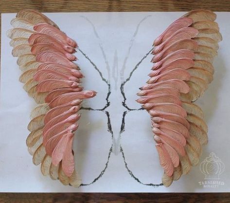 Seed Craft, Maple Seed, Seed Art, Art Papillon, Deco Nature, Paint Wall, Butterfly Crafts, Art Bedroom, Diy Paint