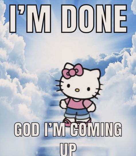 Hello Kitty Meme, Hello Kitty Funny, Cute Text Quotes, Hello Kitty Images, Kitty Images, Hello Kitty Art, Hello Kitty Pictures, Kitty Wallpaper, Hello Kitty Items