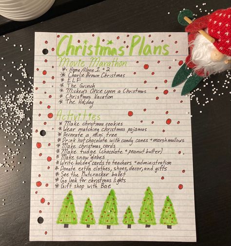 New Years List, Christmas Bucket List Ideas, Couples List, Christmas Checklist, Handwriting Ideas, Cute Christmas Ideas, Christmas Things To Do, Christmas To Do List, Christmas Movie Night