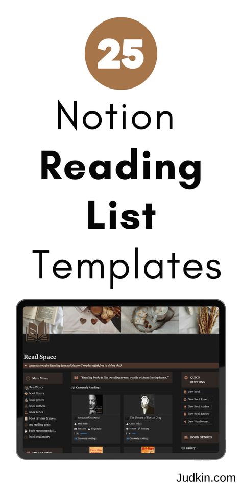 #Notion_Reading_List_Template #Notion_Reading_List #Reading_List_Template #Reading_Journal_Template Notion Reading List, Reading List Template, Book Trackers, Book Tracker, Notion Templates, Reading Goals, Reading Habits, Book Enthusiast, Reading Tracker