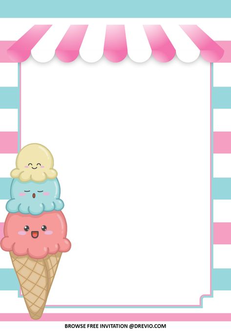 Nice Ice Cream Themed Baby Shower Invitations + Party Ideas It is a sunny day!  Ice cream is a delicious dessert. Friends. Laughter. There will also be particular memories made. Summertime is best celebrated with an ice cream party. You'll have the best ice cr...