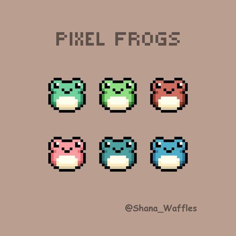 Stardew Pixel Art, Sun Pixel Art, Frog Pixel Art, Hama Art, Pixel Art Landscape, Pixel Art Background, Pixel Characters, Tiny Cross Stitch, Easy Pixel Art