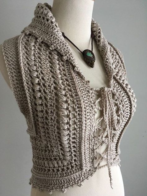 Crochet Boho Vest, Festival Vest, Vest Crochet, Pebble Color, Gilet Crochet, Boho Vest, Mode Crochet, Crochet Mandala Pattern, Crochet Boho