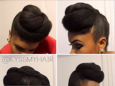 Pompadour Hairstyle Women, Natural Hair Movement, Twisted Hair, Pompadour Hairstyle, Updo Styles, Natural Hair Beauty, Natural Hair Updo, Black Hair Care, Bridal Hairstyles